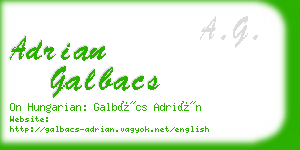 adrian galbacs business card